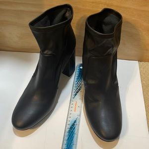 Abound black vegan leather heeled ankle boots